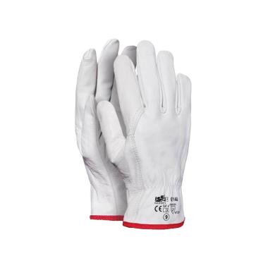 Guanti tutto pelle fiore bianco bov. orl top quality